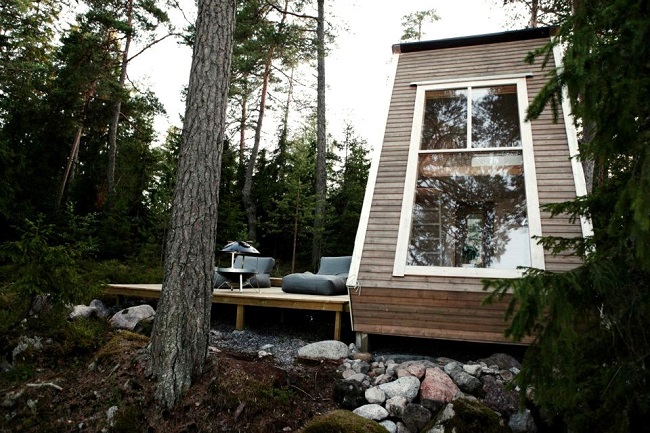 Nido une tiny-house dans la forêt finlandaise ©Robin Falck