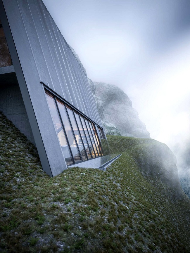 Maison atypique dans un décor montagneux Triangle Cliff House © Matthias Arndt