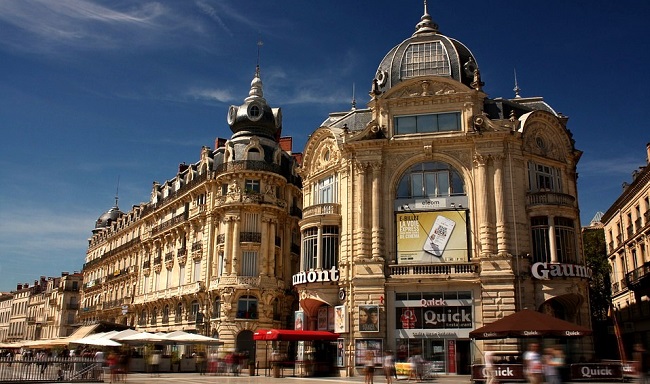 Villes françaises : Place de la Comédie à Montpellier
