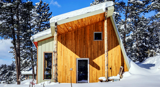 La maison passive autoconstruite par Andrew Michler dans le Colorado ©Andrew Michler
