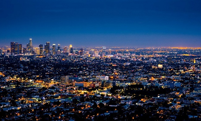 Los Angeles à la tombée de la nuit