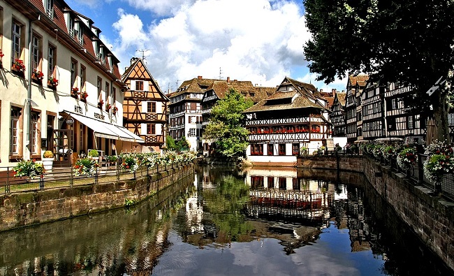 Quartier historique de la Petite France à Strasbourg en Alsace