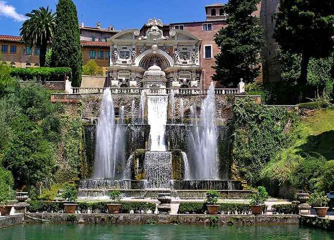 La Villa d'Este, située dans la ville de Tivoli en Italie