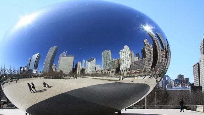 La porte des nuages, sculpture urbaine à Chicago