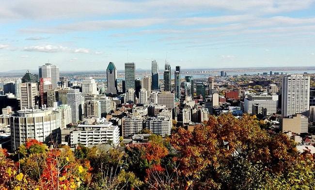 Vue depuis le parc du Mont-Royal à découvrir pendant votre séjour à Montréal
