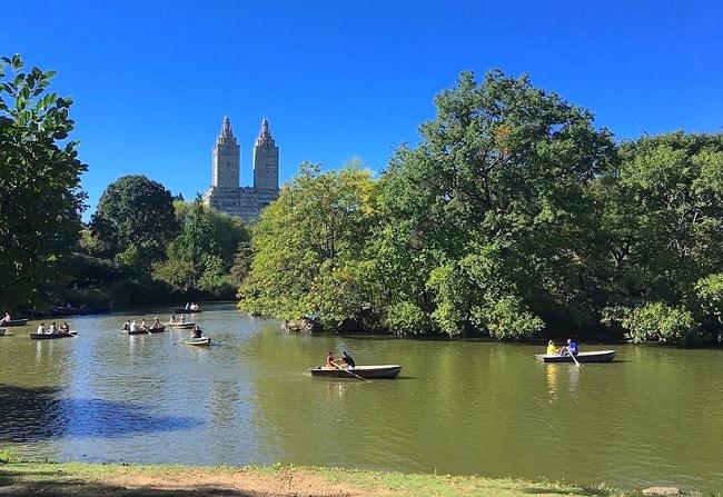 Balade en bateau sur le lac de Central Park