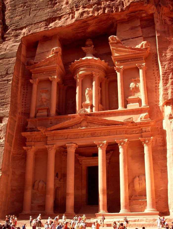 La Khazneh, le plus célèbre des monuments de Pétra en Jordanie