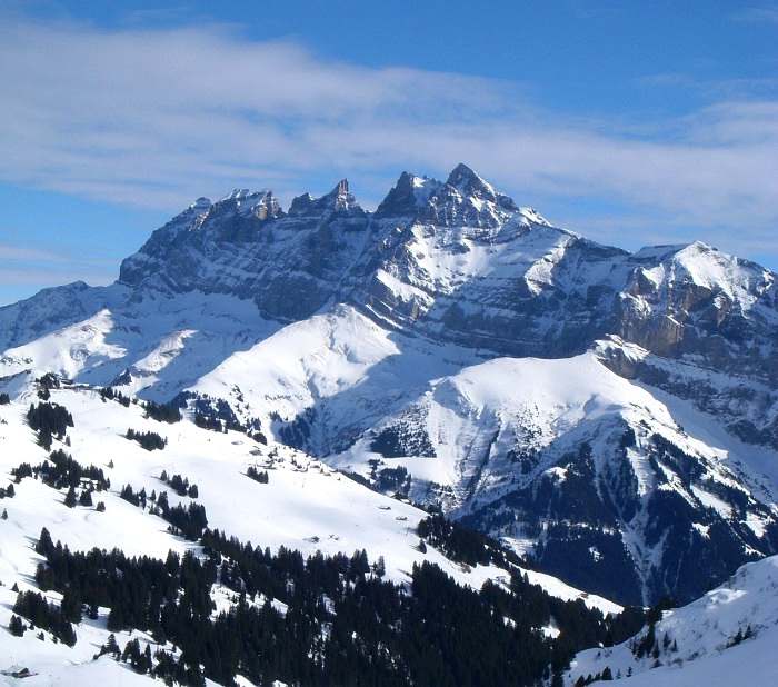 Les dents du Midi dans le canton du Valais en Suisse