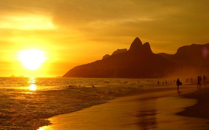 La plage d'Ipanema à Rio de Janeiro au Brésil