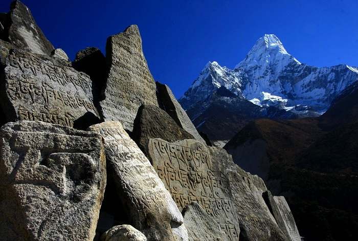 Magnifique vue sur l'Ama Dablam, un sommet népalais de l'Himalaya