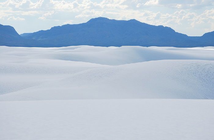 White Sands, un désert de sable blanc au sud du Nouveau Mexique, à l'ouest des États-Unis