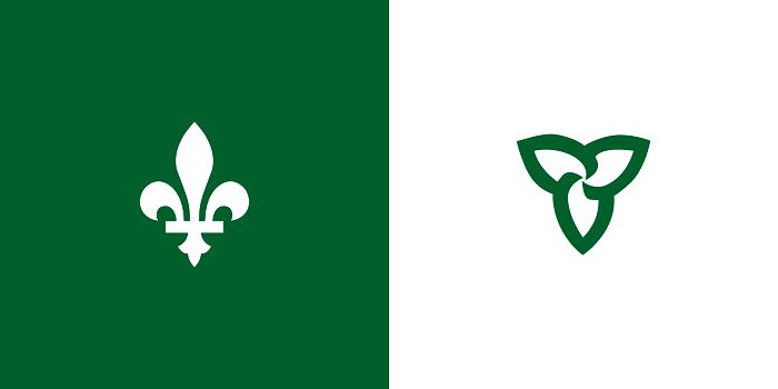 Le drapeau franco-ontarien a été dressé pour la première fois à l’Université Laurentienne à Sudbury, en 1975