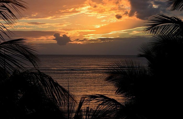Magnifique coucher de soleil sur l'Ile Maurice