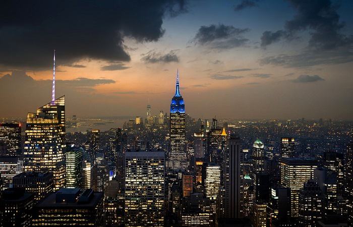 Magnifique vue sur l'Empire State building depuis le Rockefeller Center