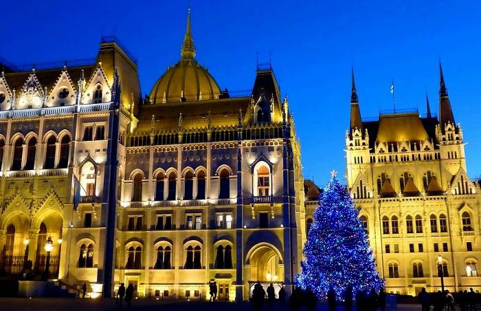 Illuminations de Noël à Budapest