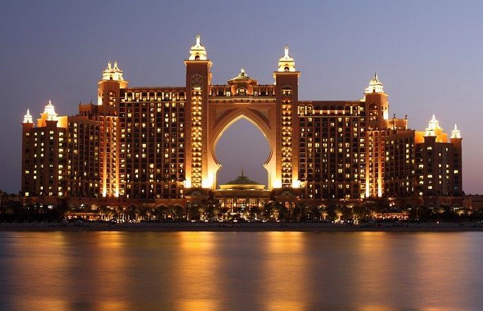 L'hôtel 5 étoiles Atlantis sur l'île Palm Jumeirah de Dubaï
