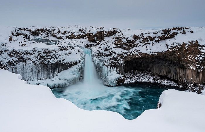 Aldeyjarfoss, une des nombreuses chutes d'eau en Islande