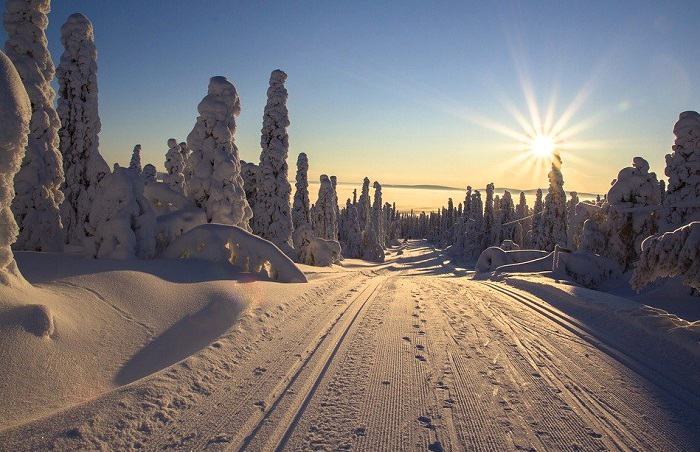 Pratique du ski nordique lors de vos vacances à la montagne en Finlande © DR