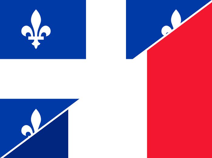 Drapeau du Québec et de la France
