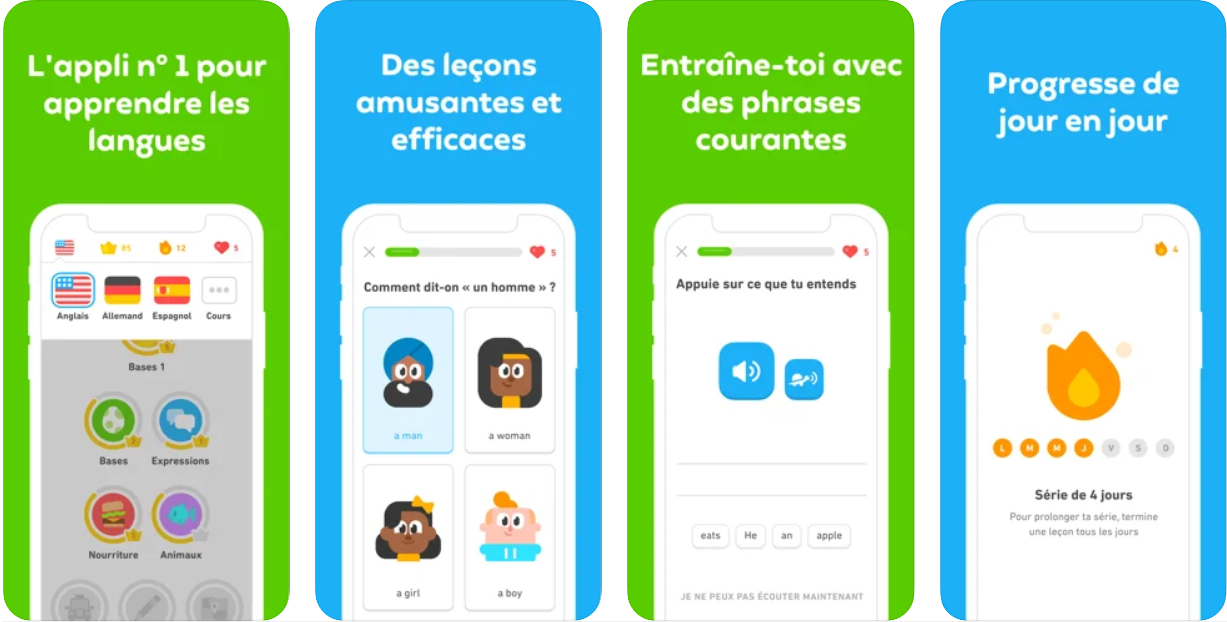Duolingo une application de qualité pour apprendre le français © Duolingo