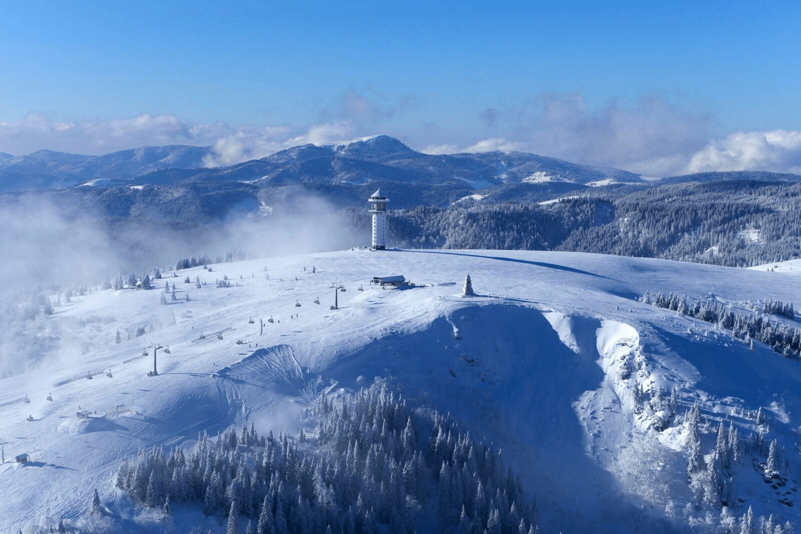 La station de Feldberg enneigée © Liftverbund Feldberg