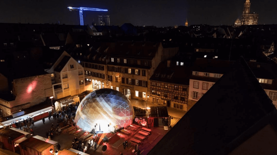 Le marché OFF à Strasbourg vu de haut © Chambre de Consommation Alsace