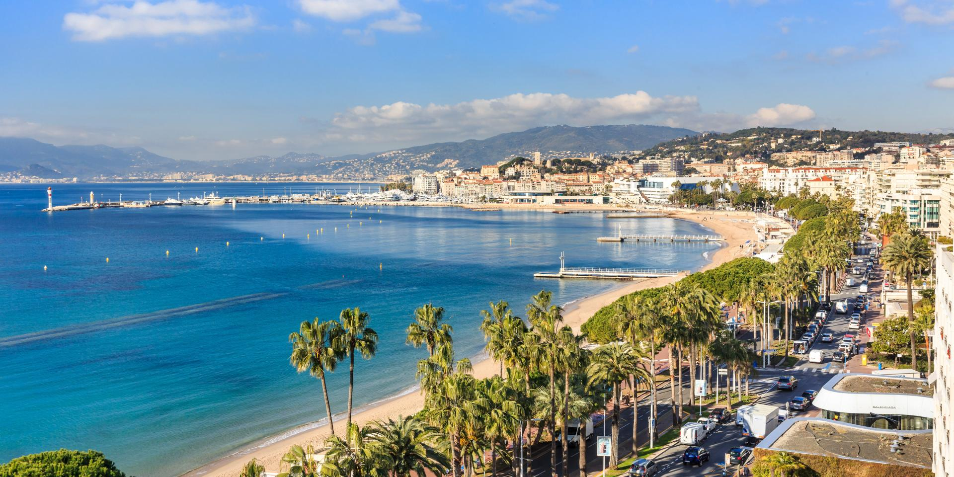 Vue sur la Croisette à Cannes © Cannes.fr