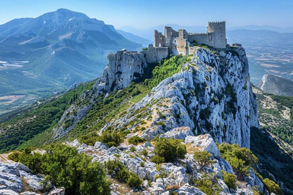Vue sur le château de Montségur dans l'Ariège ©News of Marseille