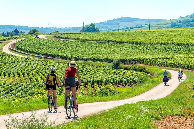 Parcourez les vignobles de Beaune et de la Bourgogne en vélo ©Nomade Aventure