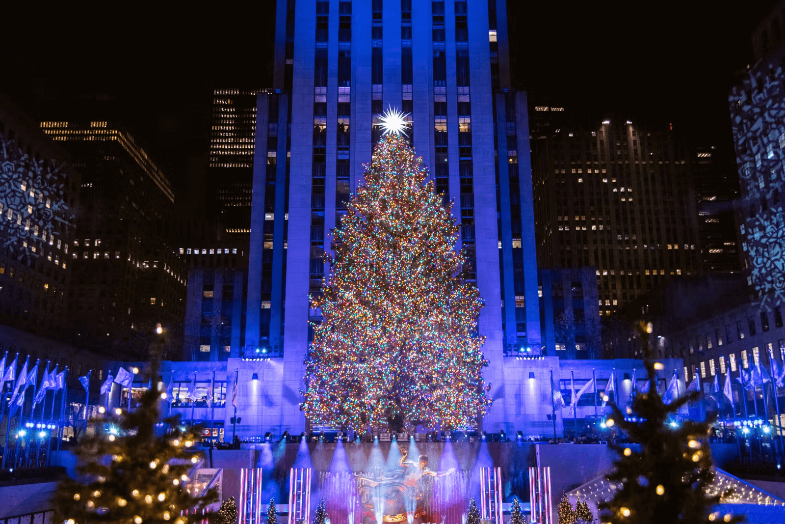 Le Rockefeller Christmas Tree brillant de mille feux au centre de New York © Rockefeller Center