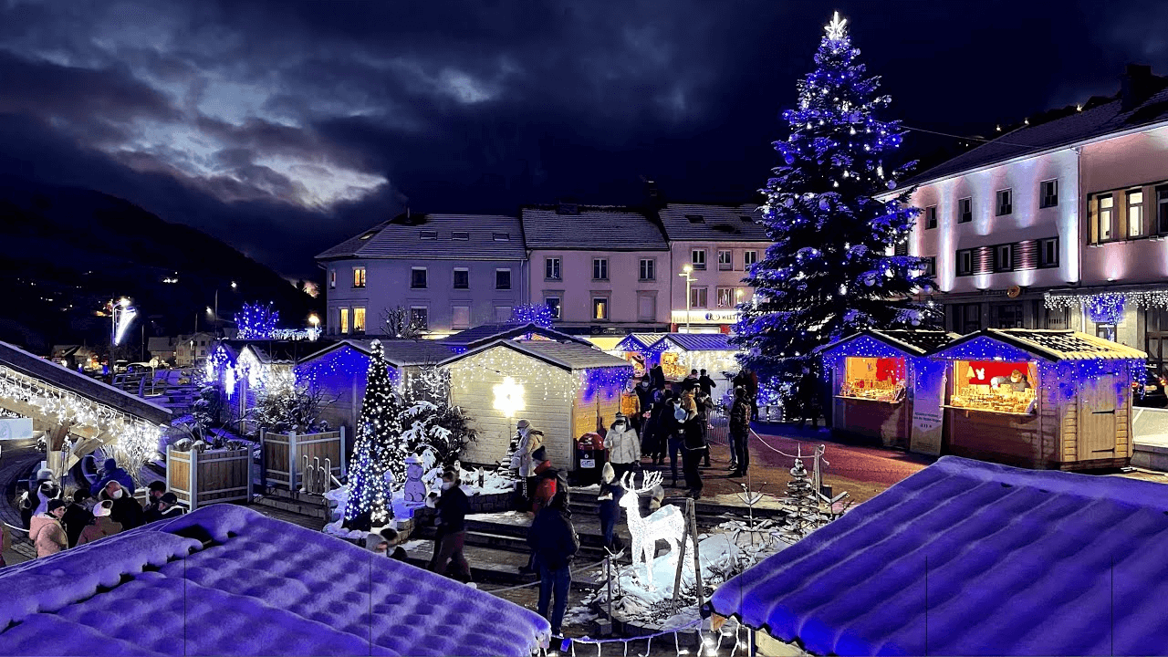 Illuminations et marché de Noël de La Bresse ©Europe Video Productions