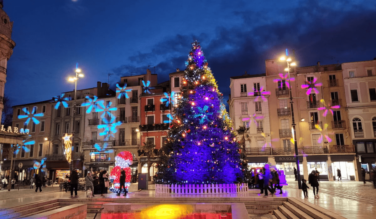 Les illumination de la Féérie de Noël à Narbonne © Office du Tourisme de la Côte du Midi